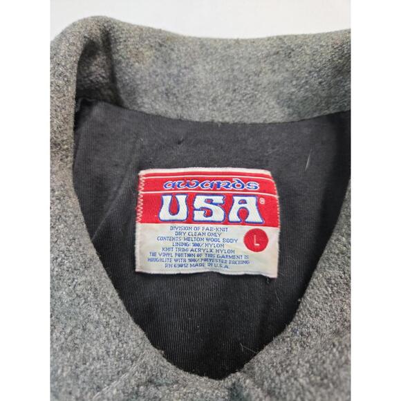 Awards USA Vintage Wool Leather D Jr Football Varsity Letterman Jacket Men Large - Picture 7 of 7